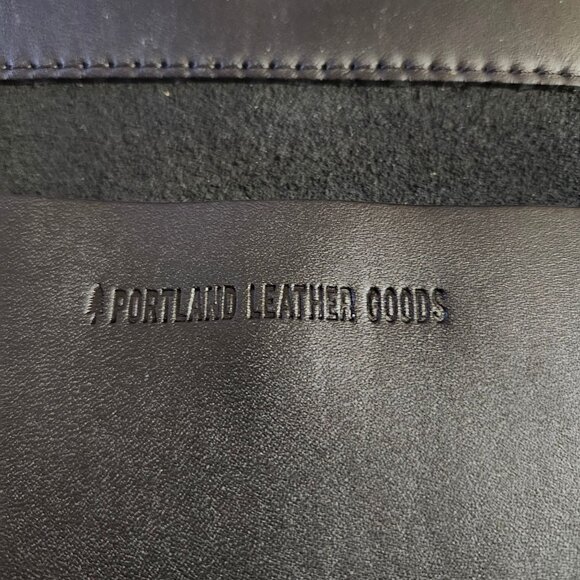 Portland Leather Smooth Black Rancher Wallet Brass Snap Closure Clutch Card Slot - Picture 6 of 6